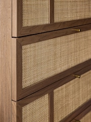 MADE.COM Dark Oak Effect Pavia Accent Rattan Chest of Drawers - Image 2 of 5