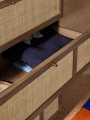MADE.COM Dark Oak Effect Pavia Accent Rattan Chest of Drawers - Image 3 of 5