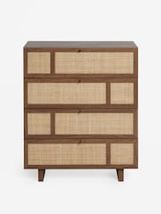 MADE.COM Dark Oak Effect Pavia Accent Rattan Chest of Drawers - Image 4 of 5