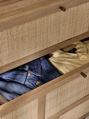 MADE.COM Oak Effect Pavia Accent Rattan Chest of Drawers - Image 3 of 6