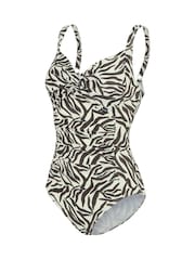 Regatta Zebra print Womens Sakari Tummy Control Costume Swimsuit - Image 7 of 7