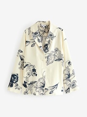 Cream Floral Soft Relaxed Blazer - Image 6 of 8