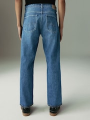 Mittelblau - Gerade Passform - Denim-Jeans mit Vintage-Waschung - Bild 3 von 12
