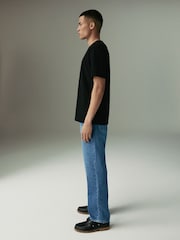 Mittelblau - Gerade Passform - Denim-Jeans mit Vintage-Waschung - Bild 4 von 12