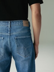 Mittelblau - Gerade Passform - Denim-Jeans mit Vintage-Waschung - Bild 7 von 12