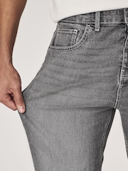 siva - Raven kroj - Vintage Wash denim kavbojke - Slika 7 iz 12