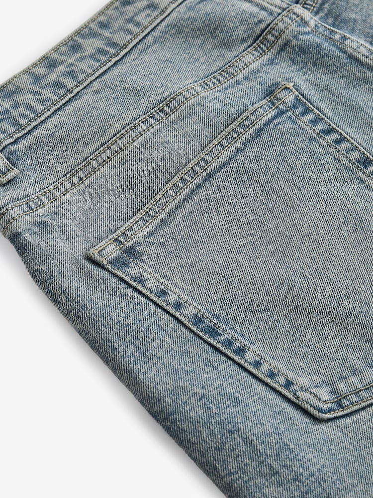 Blue Light Tint Slim Fit Vintage Wash Denim Jeans - Image 10 of 13