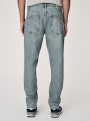 Blue Light Tint Slim Fit Vintage Wash Denim Jeans - Image 4 of 13