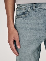 Blue Light Tint Slim Fit Vintage Wash Denim Jeans - Image 5 of 13