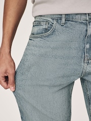 Blue Light Tint Slim Fit Vintage Wash Denim Jeans - Image 6 of 13