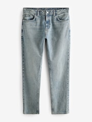 Blue Light Tint Slim Fit Vintage Wash Denim Jeans - Image 8 of 13