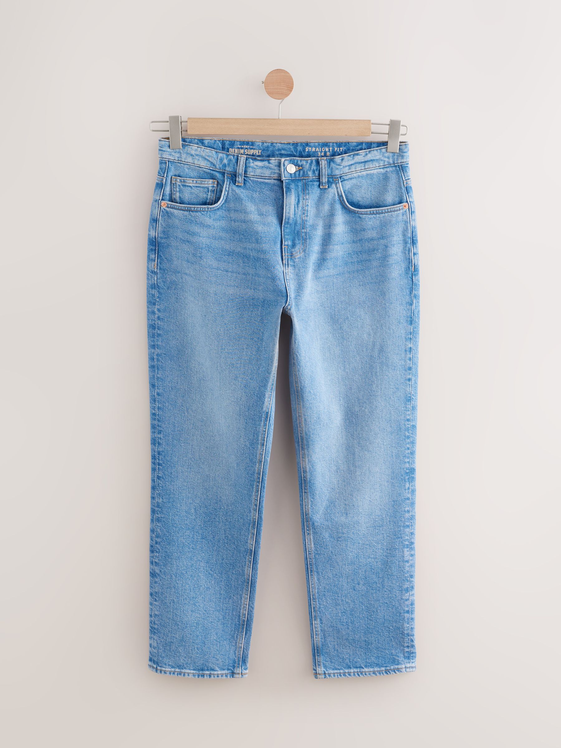 Buy Blue Light Straight Fit Vintage Wash Denim Jeans from Next USA Buy Blue Light Straight Fit Vintage Wash Denim Jeans from Next USA