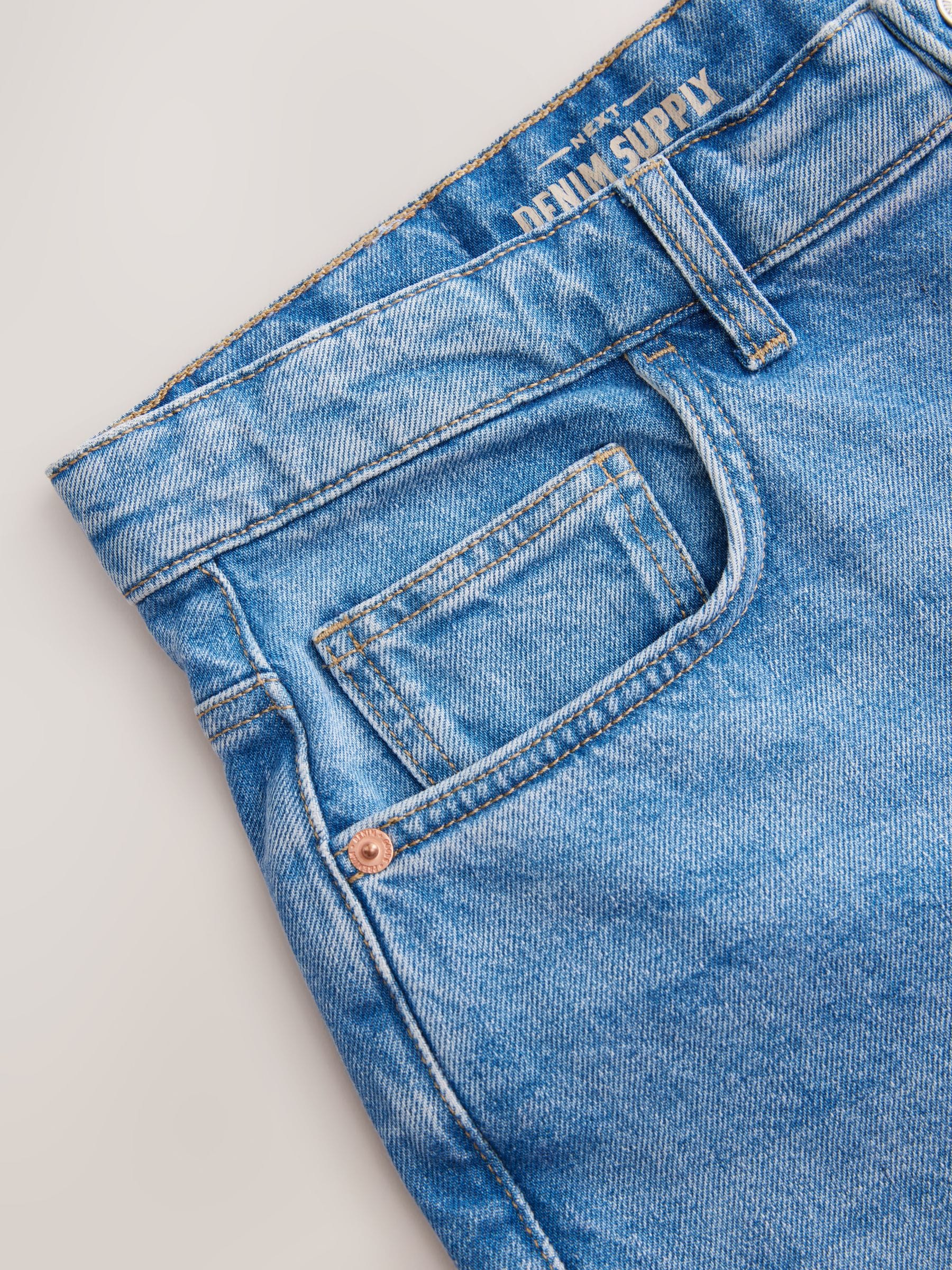 Buy Blue Light Straight Fit Vintage Wash Denim Jeans from Next USA