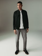 Grey Light Vintage Regular Tapered Fit Vintage Wash Denim Jeans - Image 2 of 9