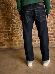 Blue Indigo Rinse Straight Fit Signature Japanese Selvedge Denim Jeans - Image 3 of 5