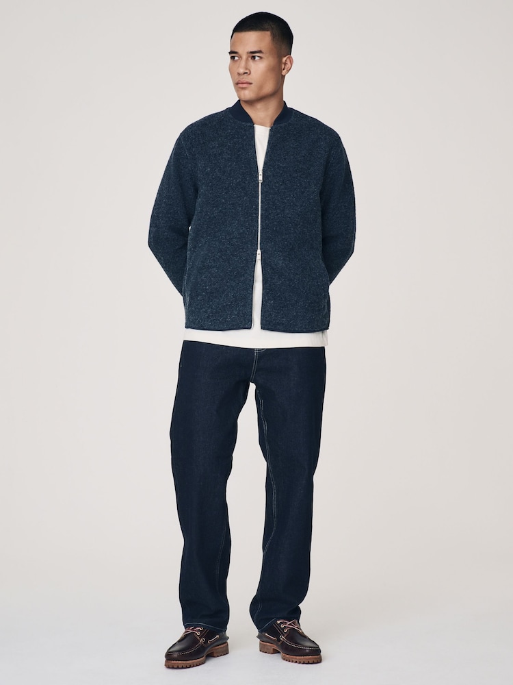 Dark Indigo Rinse Straight Fit Vintage Wash Denim Jeans - Image 1 of 13