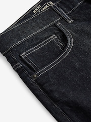 Dark Indigo Rinse Straight Fit Vintage Wash Denim Jeans - Image 12 of 13