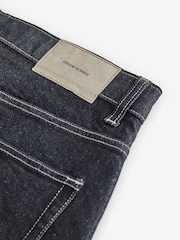 Dark Indigo Rinse Straight Fit Vintage Wash Denim Jeans - Image 13 of 13