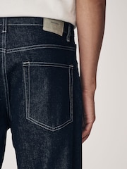 Dark Indigo Rinse Straight Fit Vintage Wash Denim Jeans - Image 7 of 13