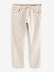 Бежевый/белый - Зауженный крой - Vintage Wash Denim Jeans - Image 1 of 5