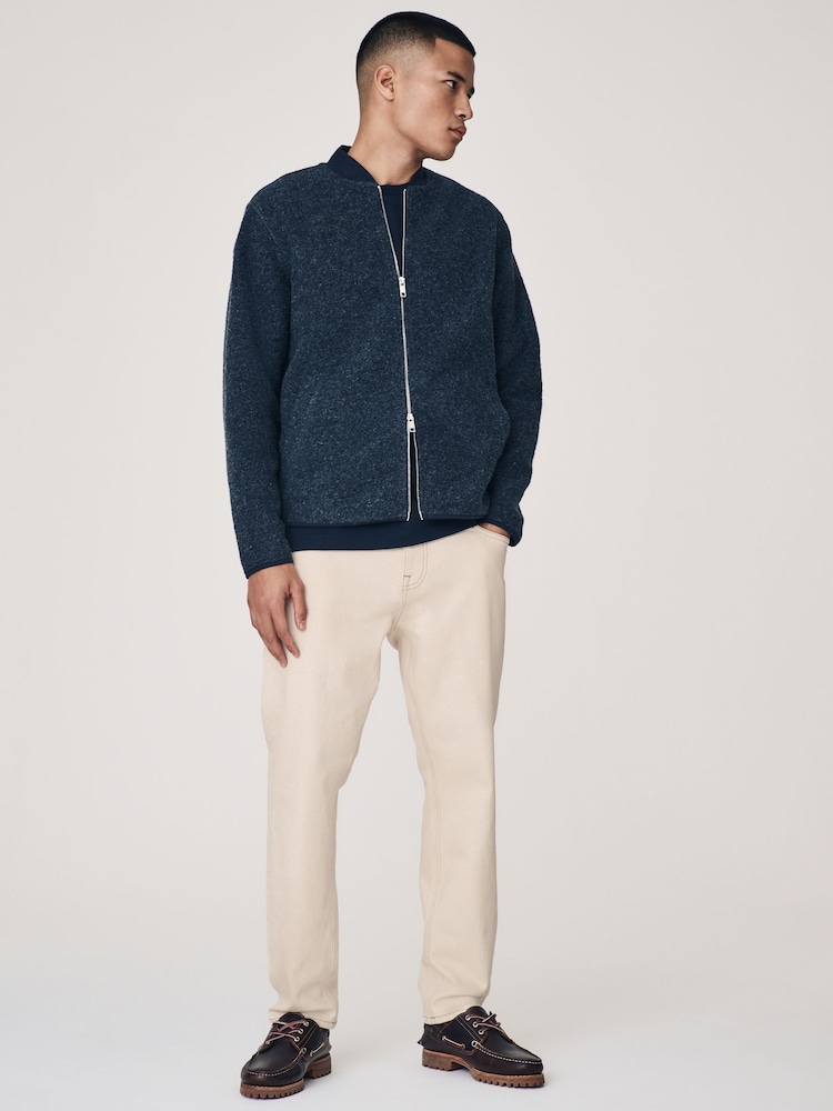 Бежевый/белый - Зауженный крой - Vintage Wash Denim Jeans - Image 2 of 5 Бежевый/белый - Зауженный крой - Vintage Wash Denim Jeans - Image 2 of 5
