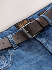 Light Blue Straight Fit Signature Belted Jeans - Image 6 of 10