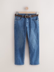 Light Blue Straight Fit Signature Belted Jeans - Image 7 of 10