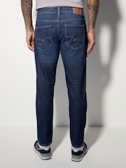 Dark Blue Slim Fit Lightweight Stretch Denim Jeans - Image 3 of 11