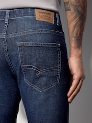 Dark Blue Slim Fit Lightweight Stretch Denim Jeans - Image 6 of 11