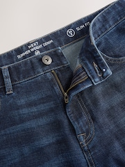 Dark Blue Slim Fit Lightweight Stretch Denim Jeans - Image 9 of 11