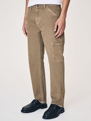 Stone Denim Cargo Jeans - Image 1 of 11