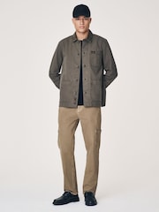 Stone Denim Cargo Jeans - Image 4 of 11