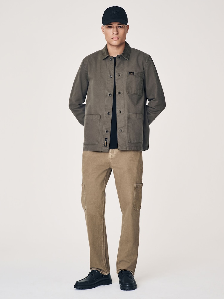 Stone Denim Cargo Jeans - Image 4 of 11
