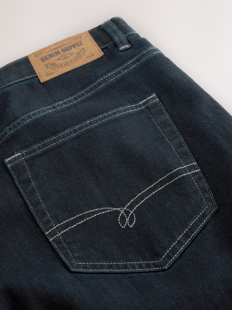 Blue Indigo Rinse Slim Fit Lightweight Stretch Denim Jeans - Image 11 of 11