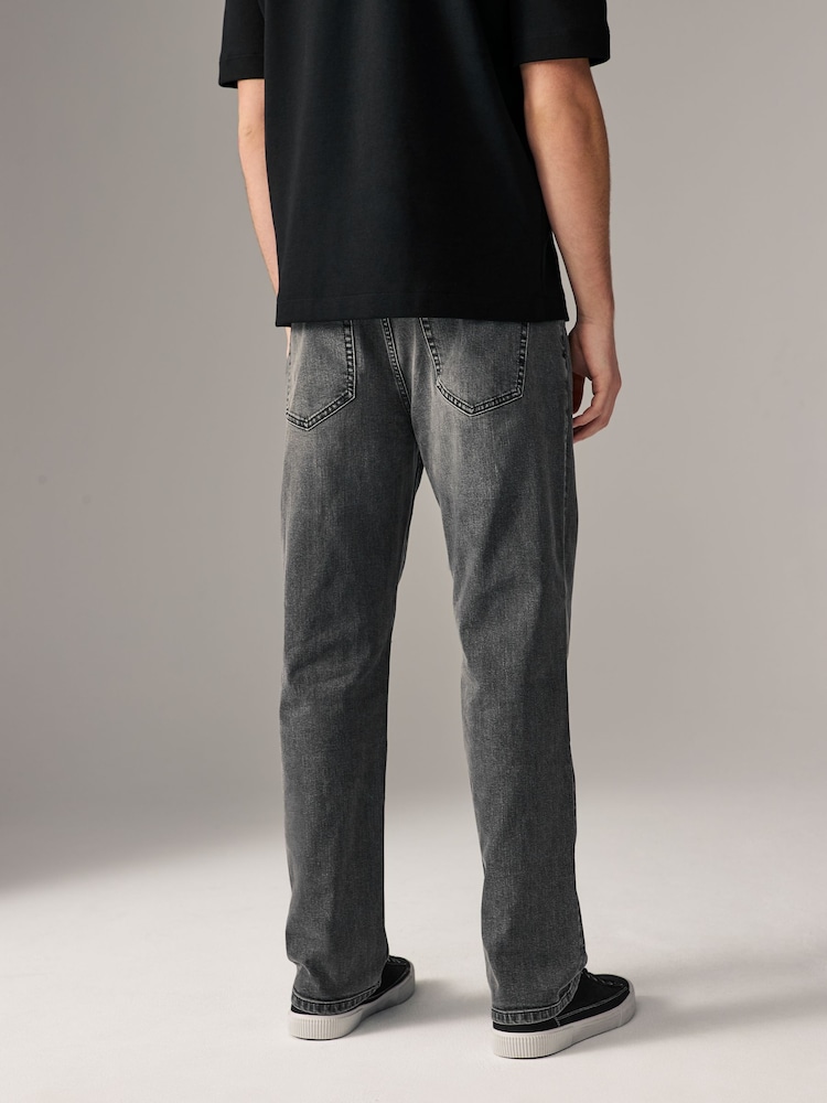 Grijs Vintage - Enkele - Rechte, klassieke jeans met stretch - Image 3 of 11