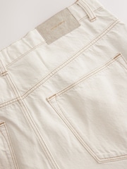 Ecru White Regular Tapered Fit Signature Lightweight Cotton Linen Jeans - Image 8 of 9
