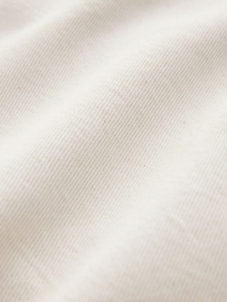 Ecru White Regular Tapered Fit Signature Lightweight Cotton Linen Jeans - Image 9 of 9