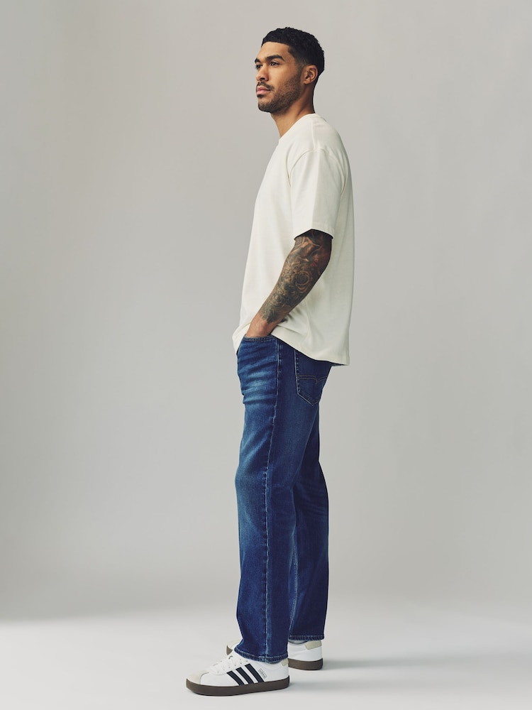 Blue Straight Fit Lightweight Motion Flex Denim Jeans - Image 3 of 12