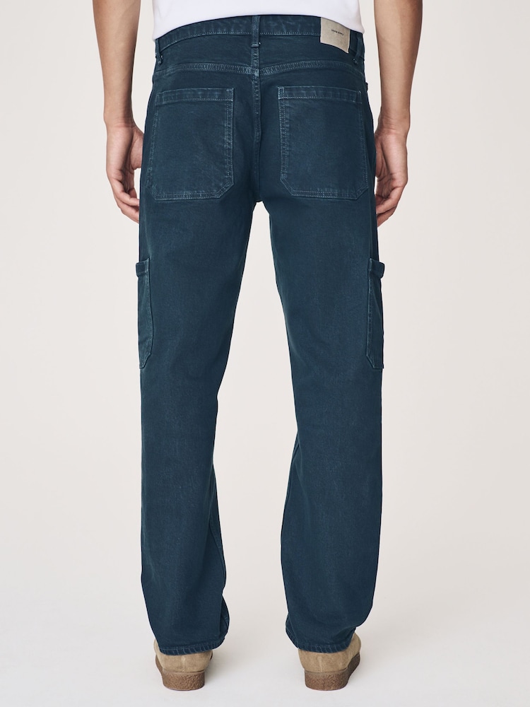 Dark Blue Denim Cargo Jeans - Image 3 of 13