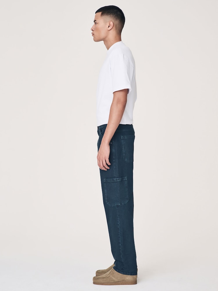 Dark Blue Denim Cargo Jeans - Image 4 of 13