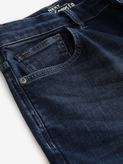 Blue Dark Ink Regular Tapered Fit Vintage Wash Denim Jeans - Image 13 of 13