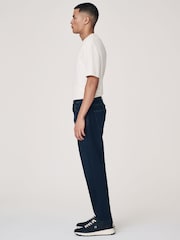 Blue Dark Ink Regular Tapered Fit Vintage Wash Denim Jeans - Image 4 of 13