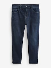 Blue Dark Ink Regular Tapered Fit Vintage Wash Denim Jeans - Image 9 of 13