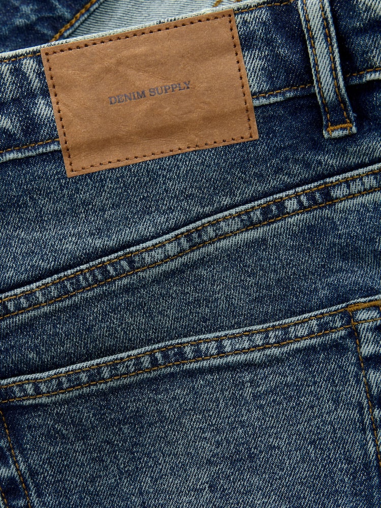 Blue Slim Fit Vintage Wash Denim Jeans - Image 10 of 11