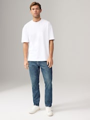 Синий - Зауженный крой - Vintage Wash Denim Jeans - Image 2 of 11