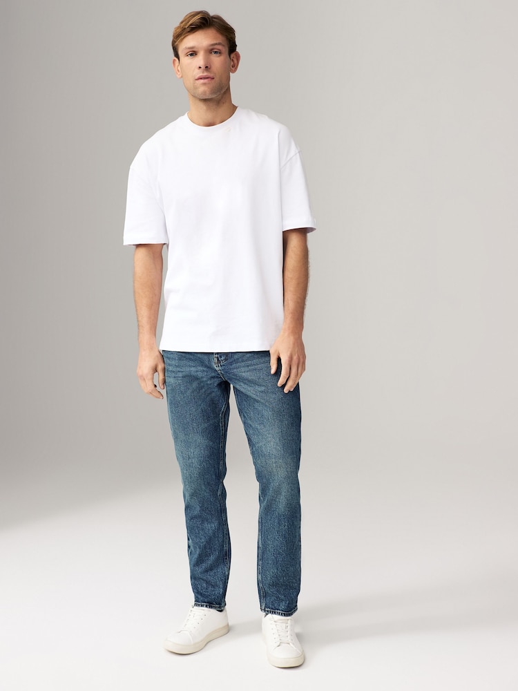 Синий - Зауженный крой - Vintage Wash Denim Jeans - Image 2 of 11