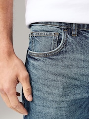 Синий - Зауженный крой - Vintage Wash Denim Jeans - Image 5 of 11
