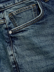 Синий - Зауженный крой - Vintage Wash Denim Jeans - Image 9 of 11
