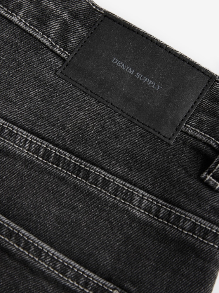 Washed Black Relaxed Fit Vintage Wash Denim Jeans - Image 11 of 12