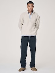 Washed Black Relaxed Fit Vintage Wash Denim Jeans - Image 2 of 12